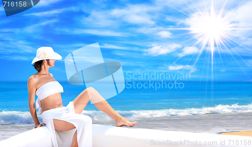 Image of woman relaxing in the afternoon 