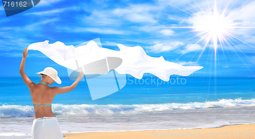 Image of woman relaxing in the afternoon 