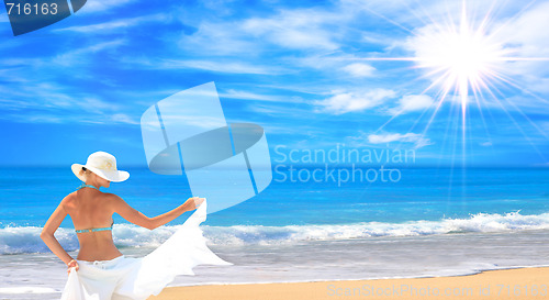 Image of woman relaxing in the afternoon 