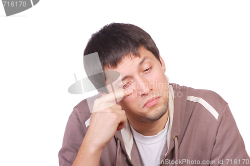 Image of happy young casual man portrait