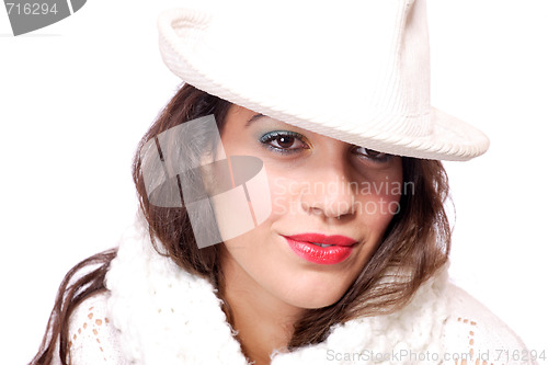 Image of  Closeup of young beautiful girl