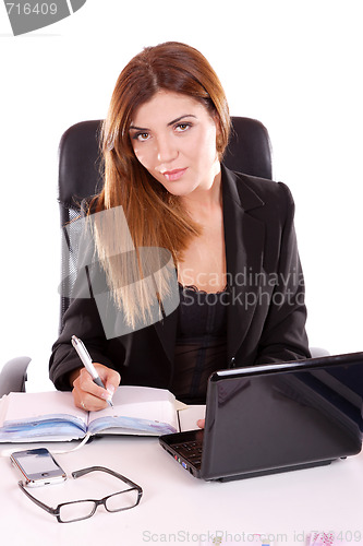 Image of young attractive business woman