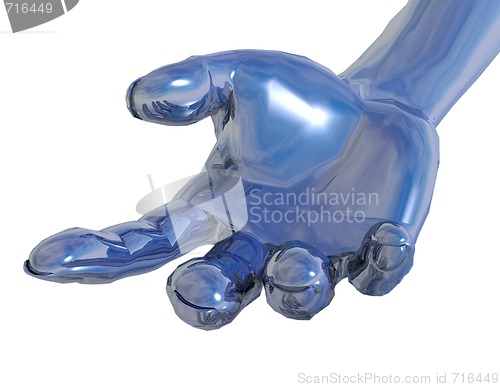 Image of chrome metal hand