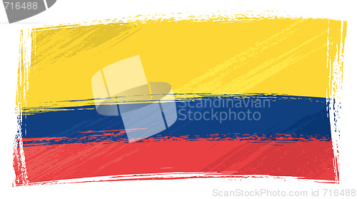 Image of Grunge Ecuador flag