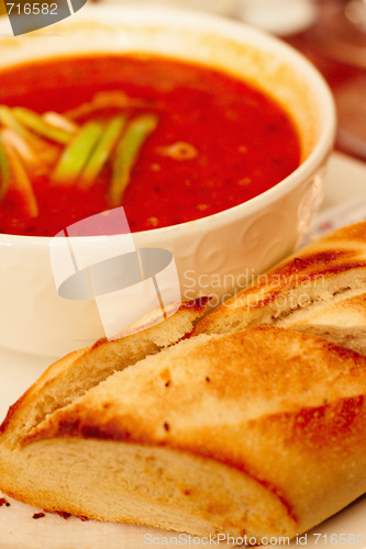 Image of Food - Hearty red spicy italian tomato soup 