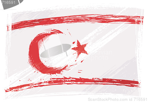 Image of Grunge Northern Cyprus flag