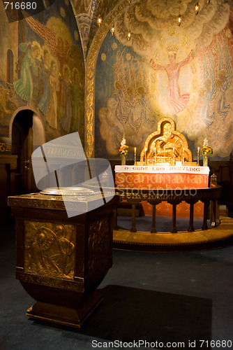 Image of Church interior in Norway