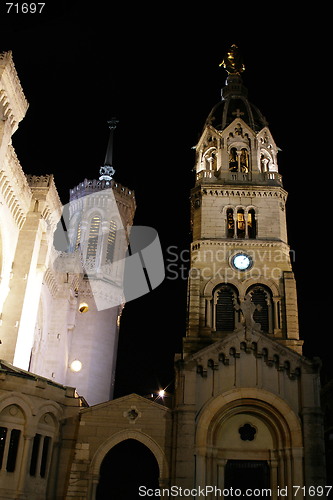 Image of fourvière cathédral at lyon in france