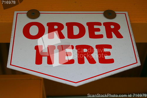 Image of Order Here Sign 