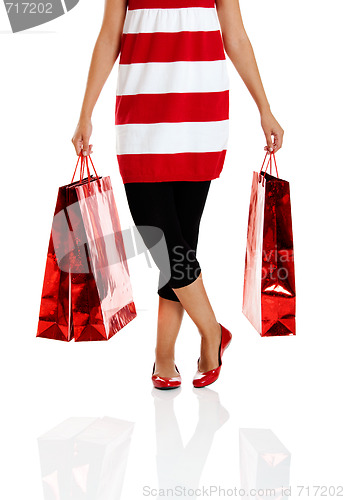 Image of Woman with shopping bags