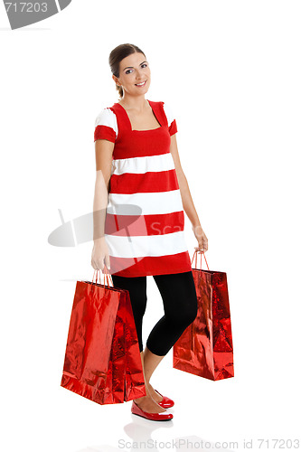 Image of Woman with shopping bags