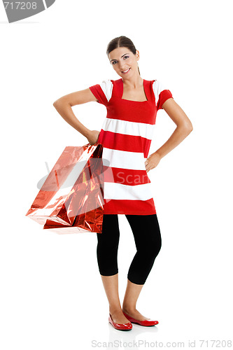 Image of Woman with shopping bags