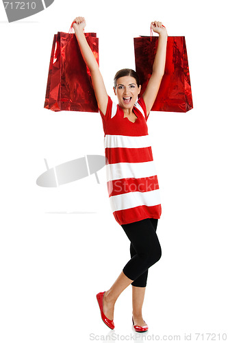 Image of Woman with shopping bags