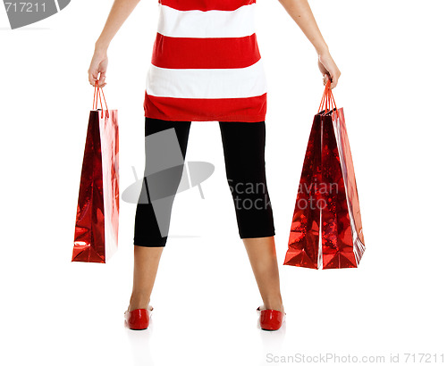 Image of Woman with shopping bags