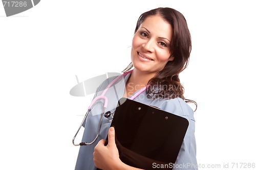 Image of Attractive Hispanic Doctor or Nurse