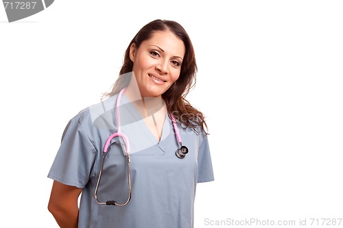 Image of Attractive Hispanic Doctor or Nurse