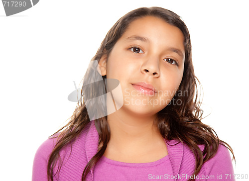 Image of Pretty Hispanic Girl Portrait