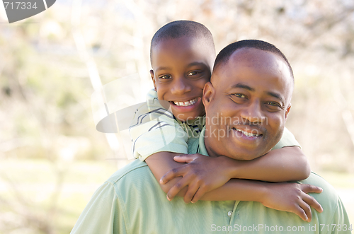 Image of Man and Child Having Fun