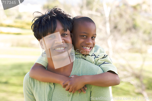 Image of Happy Woman and Child