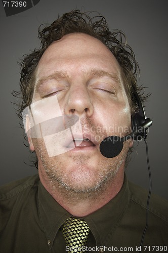 Image of Businessman Sleeps