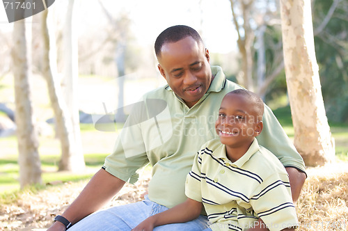 Image of Man and Child Having Fun