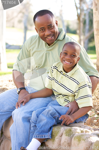 Image of Man and Child Having Fun