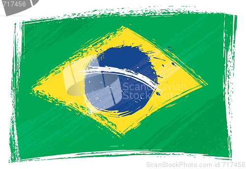 Image of Grunge Brazil flag