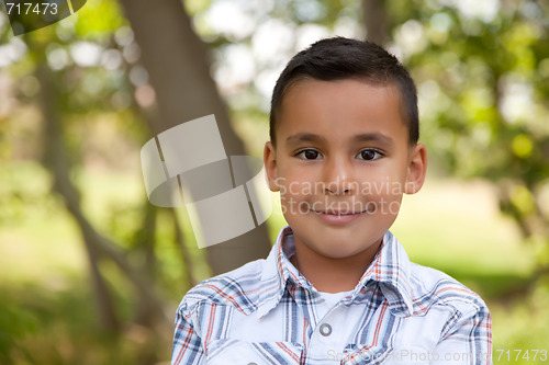 Image of Handsome Young Boy in the Park