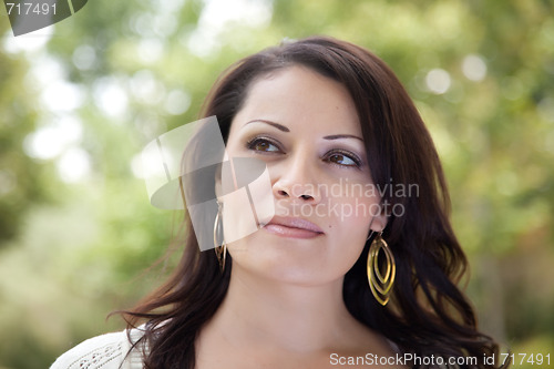 Image of Attractive Woman in the Park
