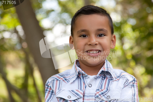 Image of Handsome Young Boy in the Park