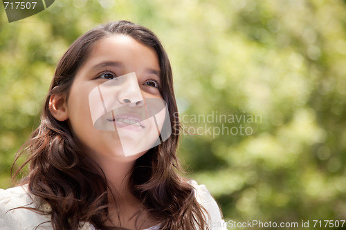 Image of Cute Happy Girl in the Park