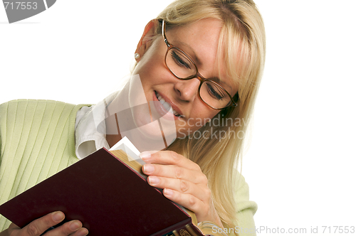 Image of Attractive Woman Reading