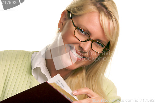 Image of Attractive Woman Reading
