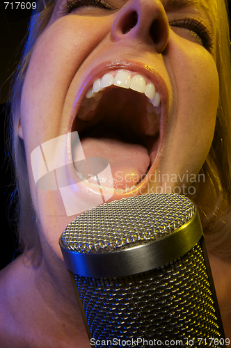 Image of Woman Sings with Passion