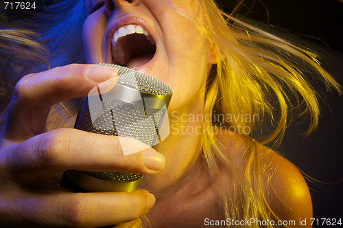 Image of Woman Sings with Passion