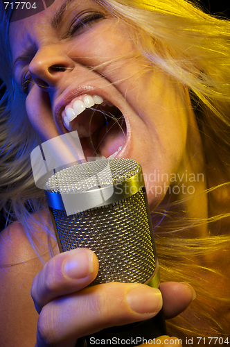 Image of Woman Sings with Passion