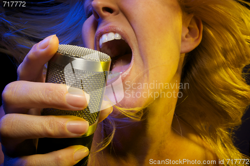 Image of Woman Sings with Passion