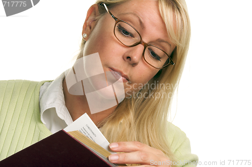Image of Attractive Woman Reading
