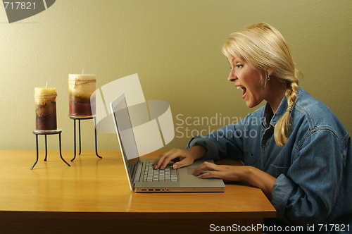 Image of Woman Using Laptop Series