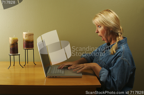 Image of Woman Using Laptop Series