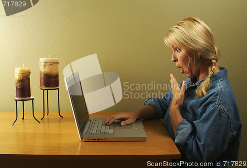 Image of Woman Using Laptop Series