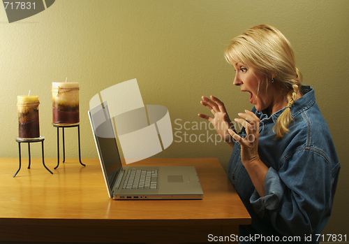 Image of Woman Using Laptop Series