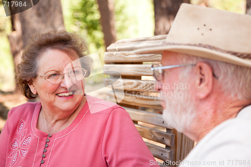 Image of Loving Senior Couple Outdoors