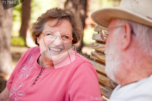 Image of Loving Senior Couple Outdoors
