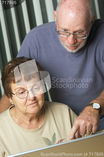 Image of Senior Adults on Laptop Computer