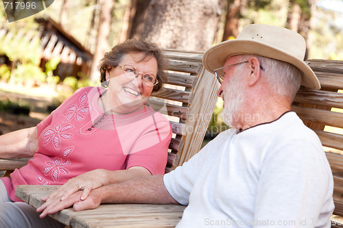 Image of Loving Senior Couple Outdoors