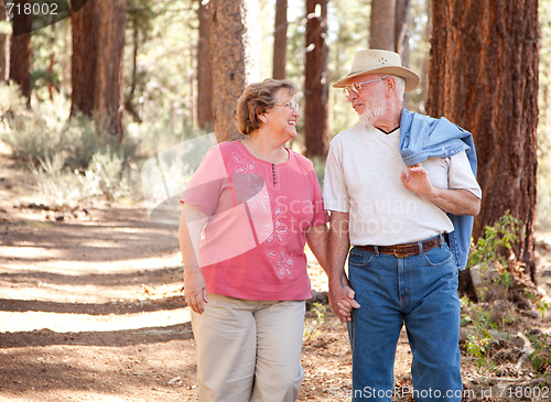 Image of Loving Senior Couple Walking Together