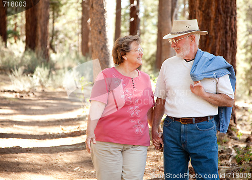 Image of Loving Senior Couple Walking Together