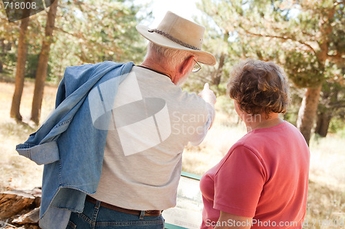 Image of Loving Senior Couple Outdoors