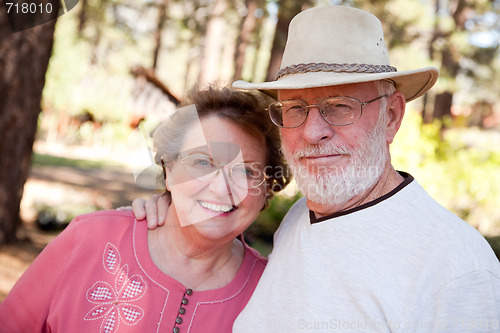 Image of Loving Senior Couple Outdoors